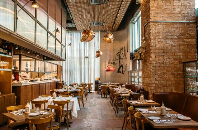 Bráz Trattoria: o salão da unidade perto da Paulista Bráz Trattoria: o salão da unidade perto da Paulista