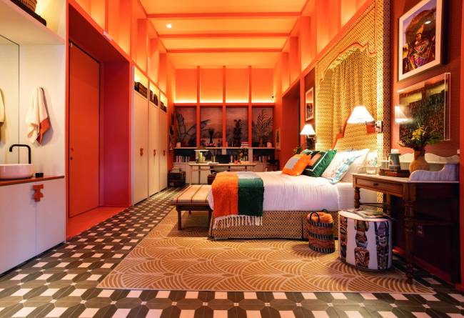 São Paulo, SP 03/07/2023 – CASACOR 2023 – Maximalismo. Foto: Leo Martins Casa do Samba, com paleta de cores tropical