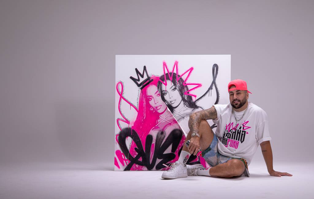 Com homenagem a Anitta, artista exibe quadros inéditos no Beco do Batman