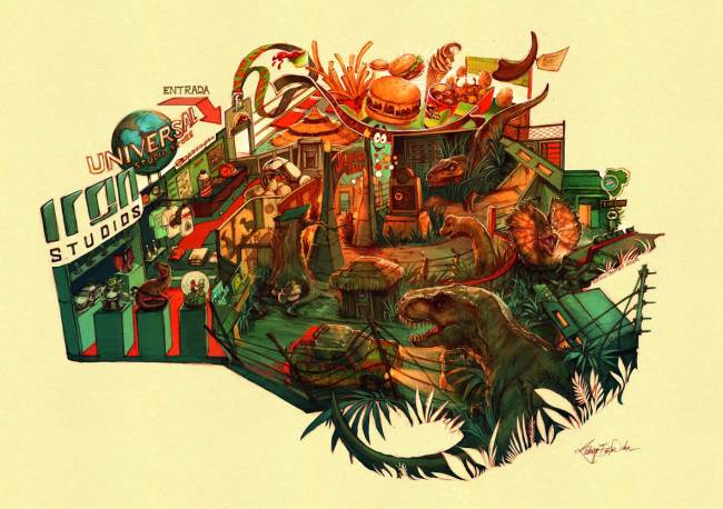 Jurassic Park Burger Restaurant Mapa do Jurassic Park Burger Restaurant