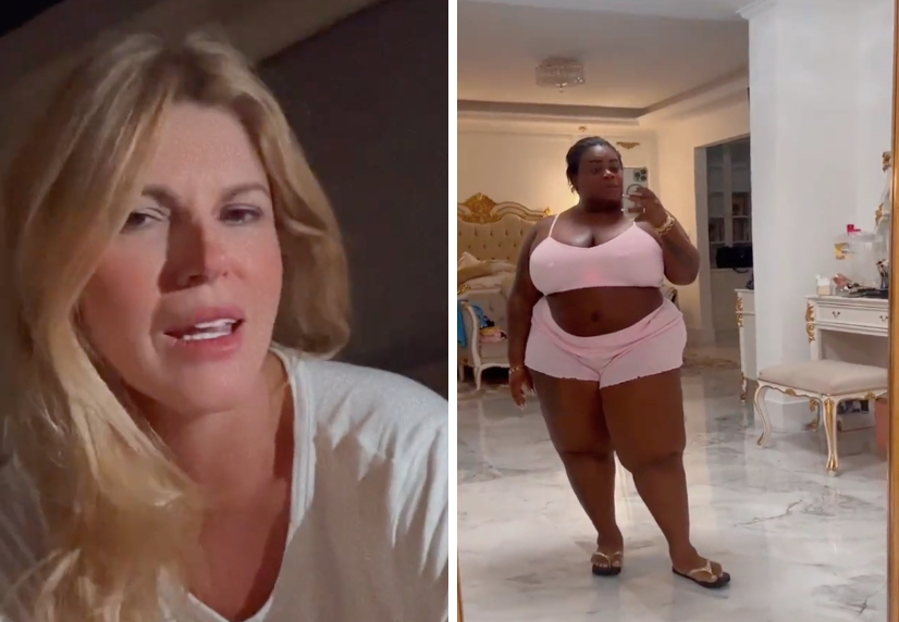 A socialite Val Marchiori e a cantora Jojo Todynho