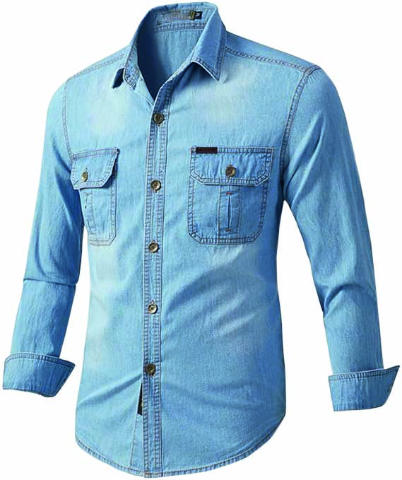 camisa jeans masculina