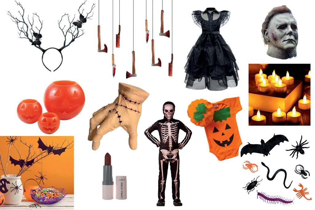 Fantasias e decorações para um Dia das Bruxas horripilante
