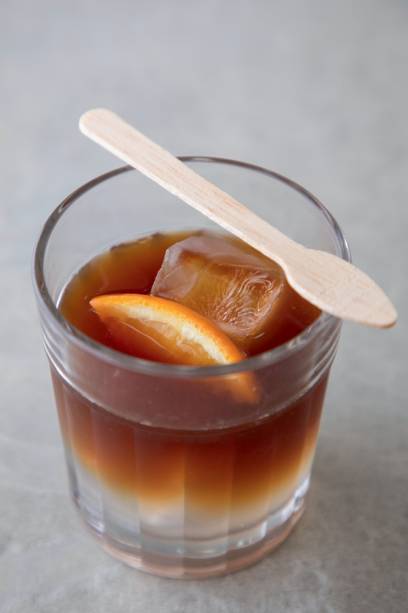 Coado gelado: com mel de cacau Coado gelado: com mel de cacau