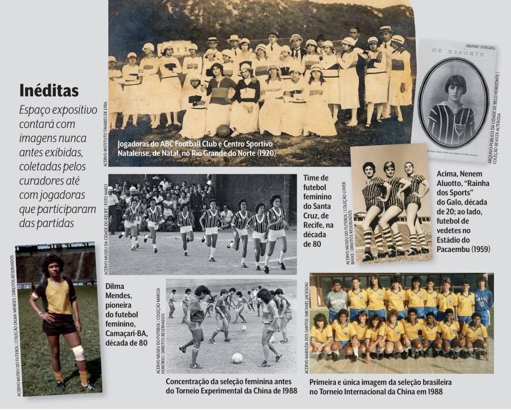 Algumas das novas imagens que serão exibidas no Museu do Futebol após a reforma