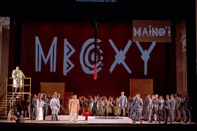 O Guarani Municipal Cena de 'O Guarani', ópera apresentada no Theatro Municipal em maio de 2023