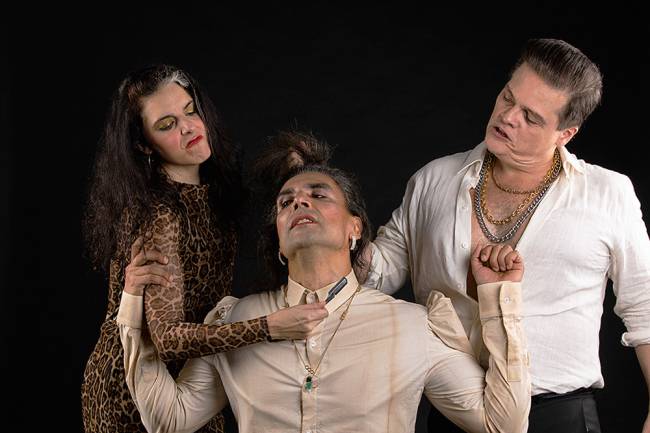 Navalha na Carne ópera Luisa Francesconi, Homero Velho e Fernando Portari em 'Navalha na Carne', apresentada em 2022 no Theatro Municipal