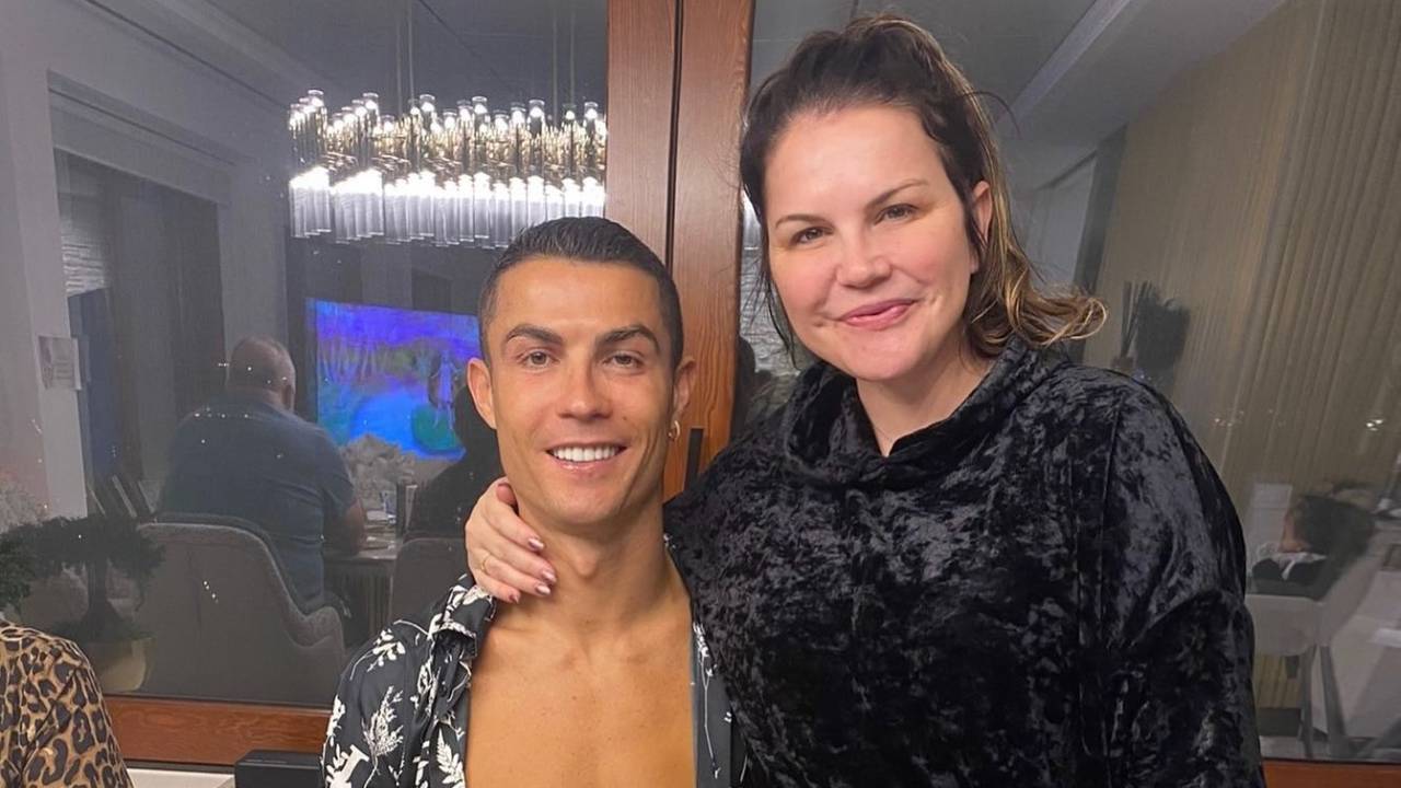 Cristiano Ronaldo com a irmã Kata Aveiro
