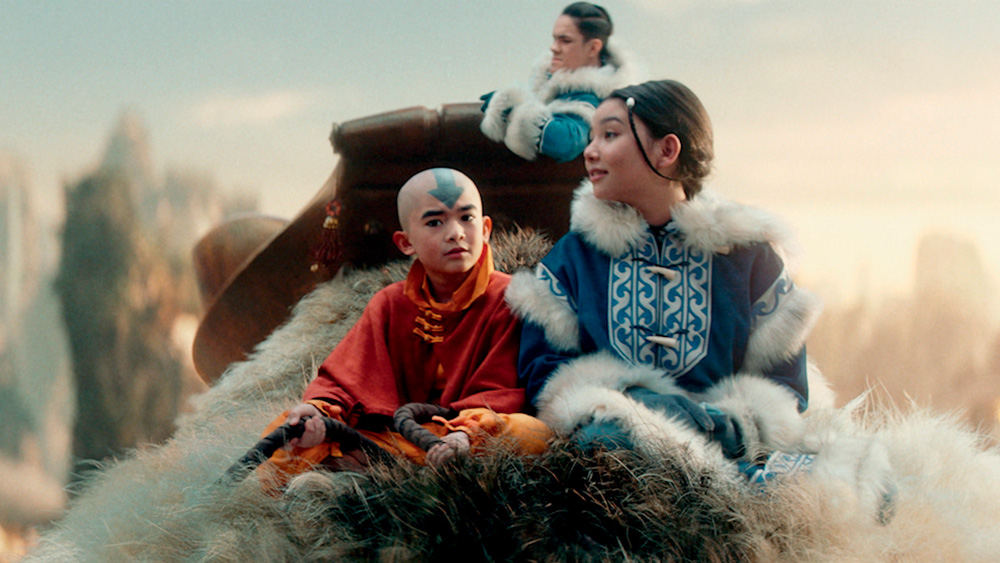 Personagens da série: Aang e Katara