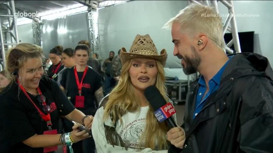 Luísa Sonza dá resposta atravessada para repórter do Multishow