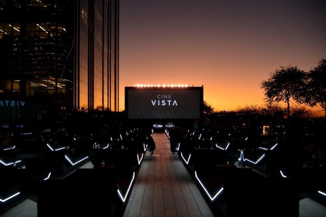 Terraço do JK Iguatemi com vista da cidade: décima edição do Cine Vista