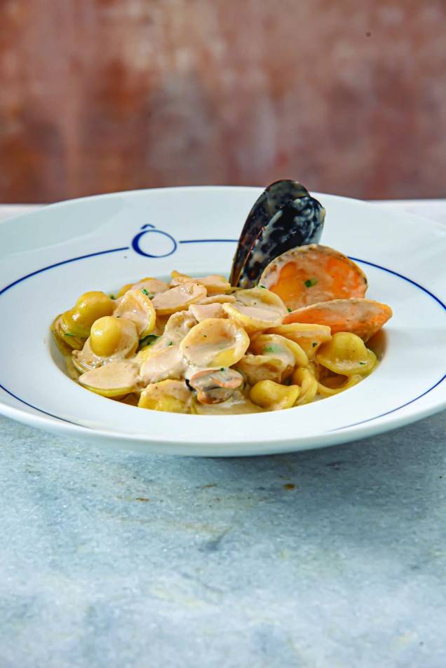 Le Bulô: orecchiette com mexilhão Le Bulô: orecchiette com mexilhão