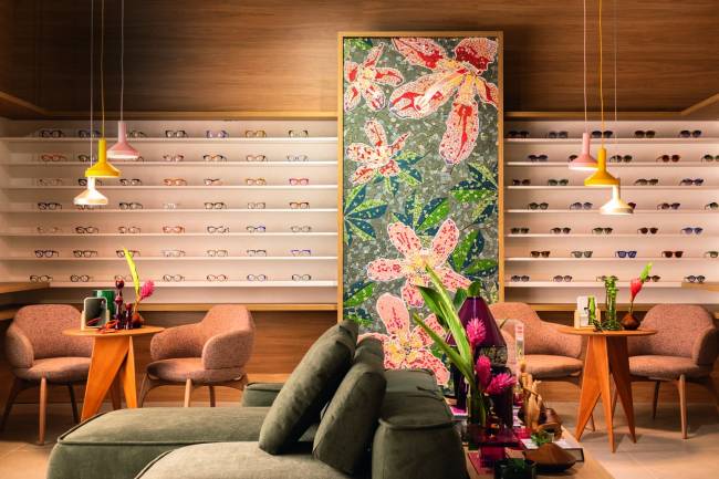 Projeto de Eduardo Baldelomar para a loja da Gustavo Eyewear