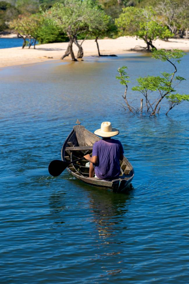 Pará Pescador em Alter do Chão: praias de areia branquinha