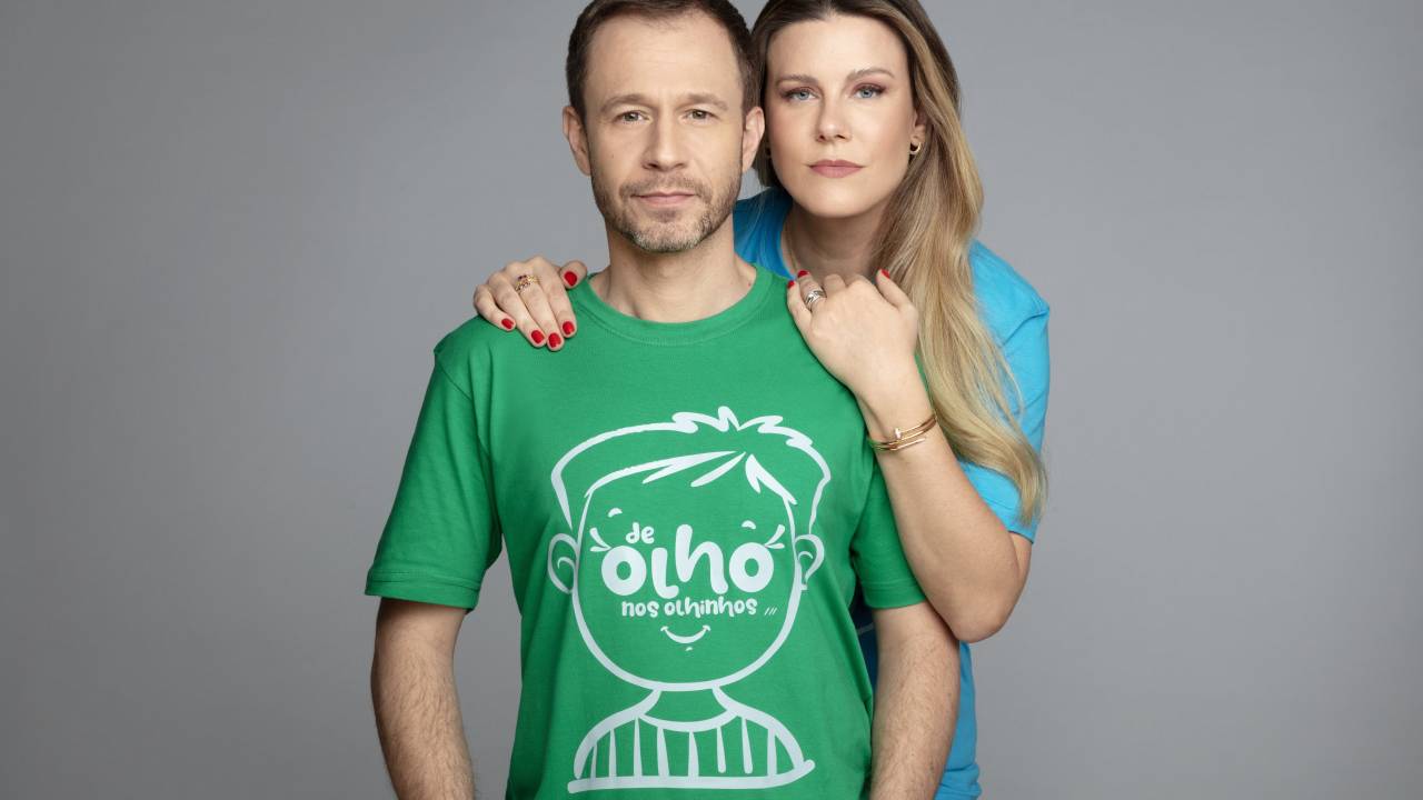 Tiago Leifert e Daiana Garbin