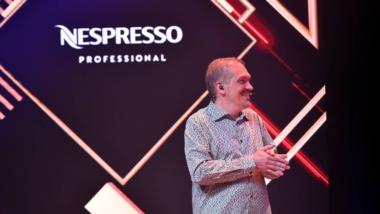 Arrnaldo Lorençato durante apresentação do Comer e Beber 2024. Flávio Santana