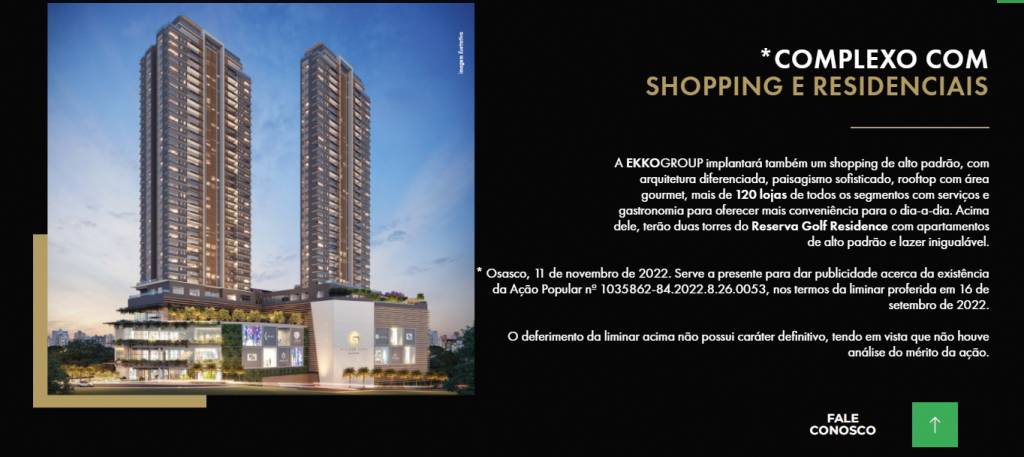 Golf club1.jpg Publicidade de um dos empreendimentos