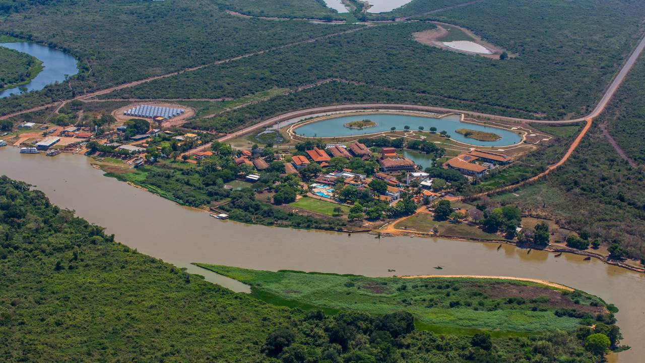Vista aérea do Sesc Pantanal
