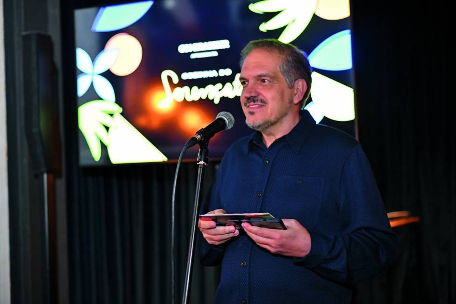 O editor-executivo Arnaldo Lorençato na apresentação da temporada O editor-executivo Arnaldo Lorençato na apresentação da temporada