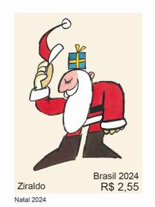 Papai Noel por Ziraldo em selo dos Correios Papai Noel por Ziraldo em selo dos Correios