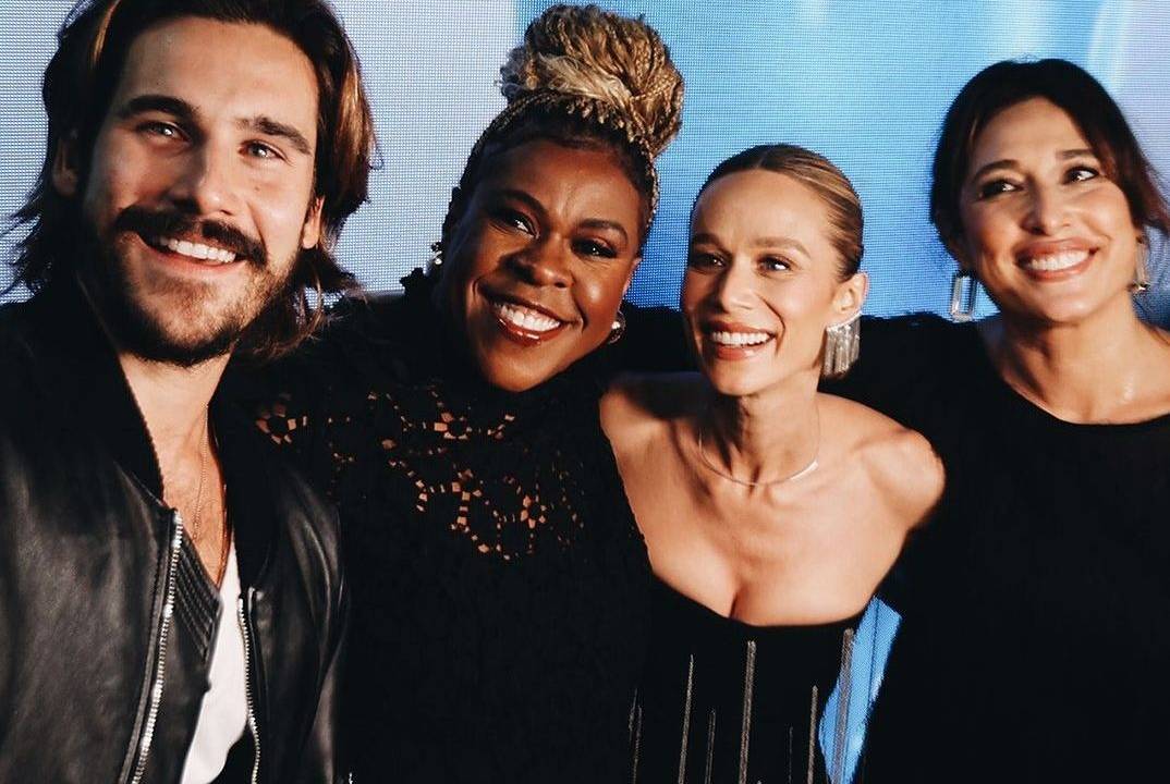 Nicolas Prattes, Cacau Protasio, Mariana Ximenes e Giselle Itié na SPFW