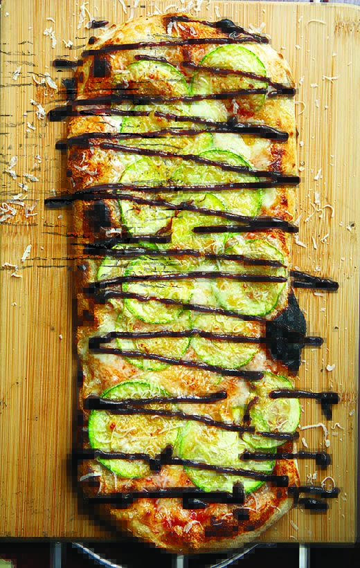 Cannoleria do Bixiga: pizza individual de abobrinha Cannoleria do Bixiga: pizza individual de abobrinha