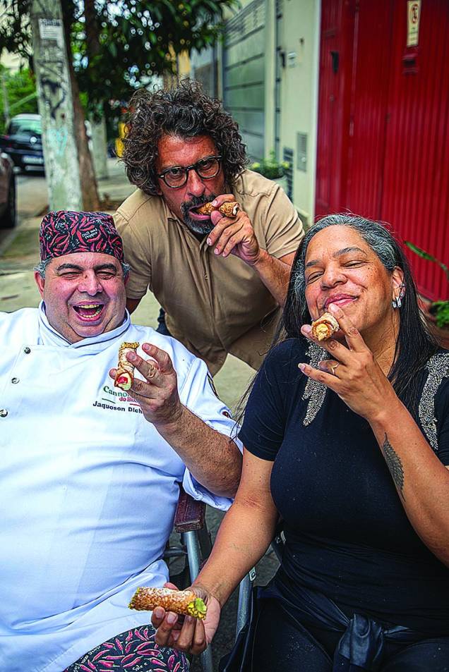 Cannoleria do Bixiga: os novos sócios Jaqueson Dichoff, Milhem Cortaz e Luciana Santos Cannoleria do Bixiga: os novos sócios Jaqueson Dichoff, Milhem Cortaz e Luciana Santos