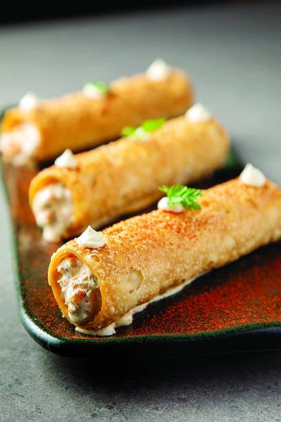 Orão Bar: cannoli de camarão Orão Bar: cannoli de camarão