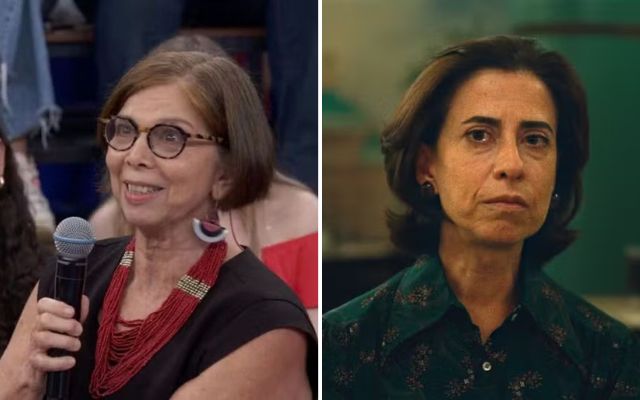 Vera Paiva no Altas Horas e Fernanda Torres no papel de Eunice Paiva em 'Ainda Estou Aqui'