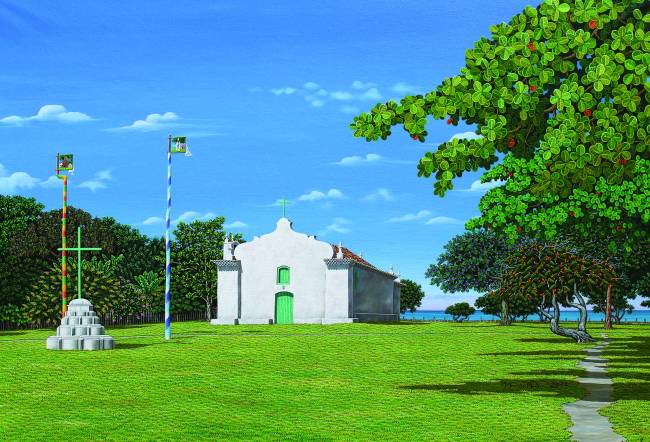 A Igreja e o Cibipiruna Amarelo damião-vieira