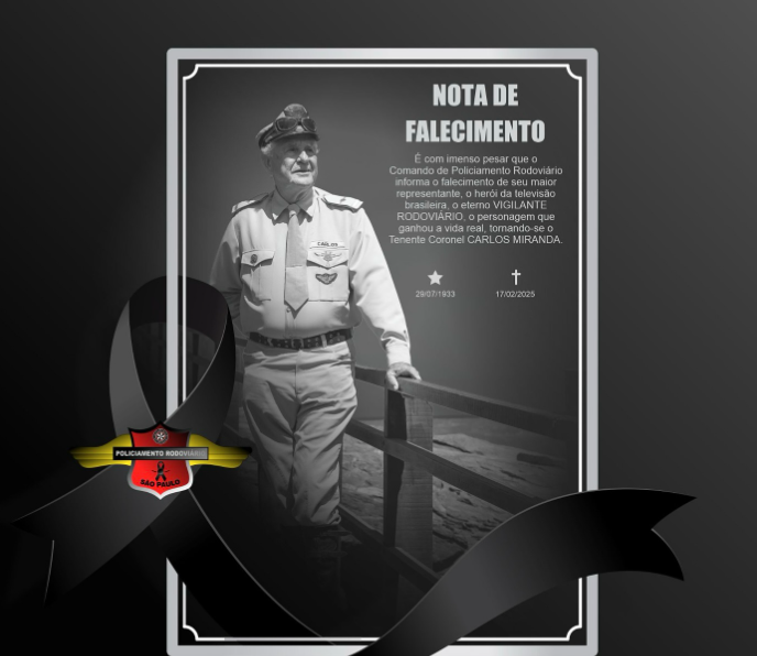 Morreu em SP o policial Carlos Miranda, o eterno “Vigilante Rodoviário”