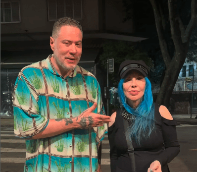 Renato Ratier e Baby do Brasil em vídeo onde ele fala do culto com a cantora