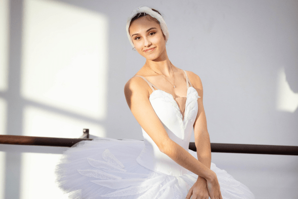 A bailarina Maria Eduarda Coelho: no elenco de 'O Lago dos Cisnes'