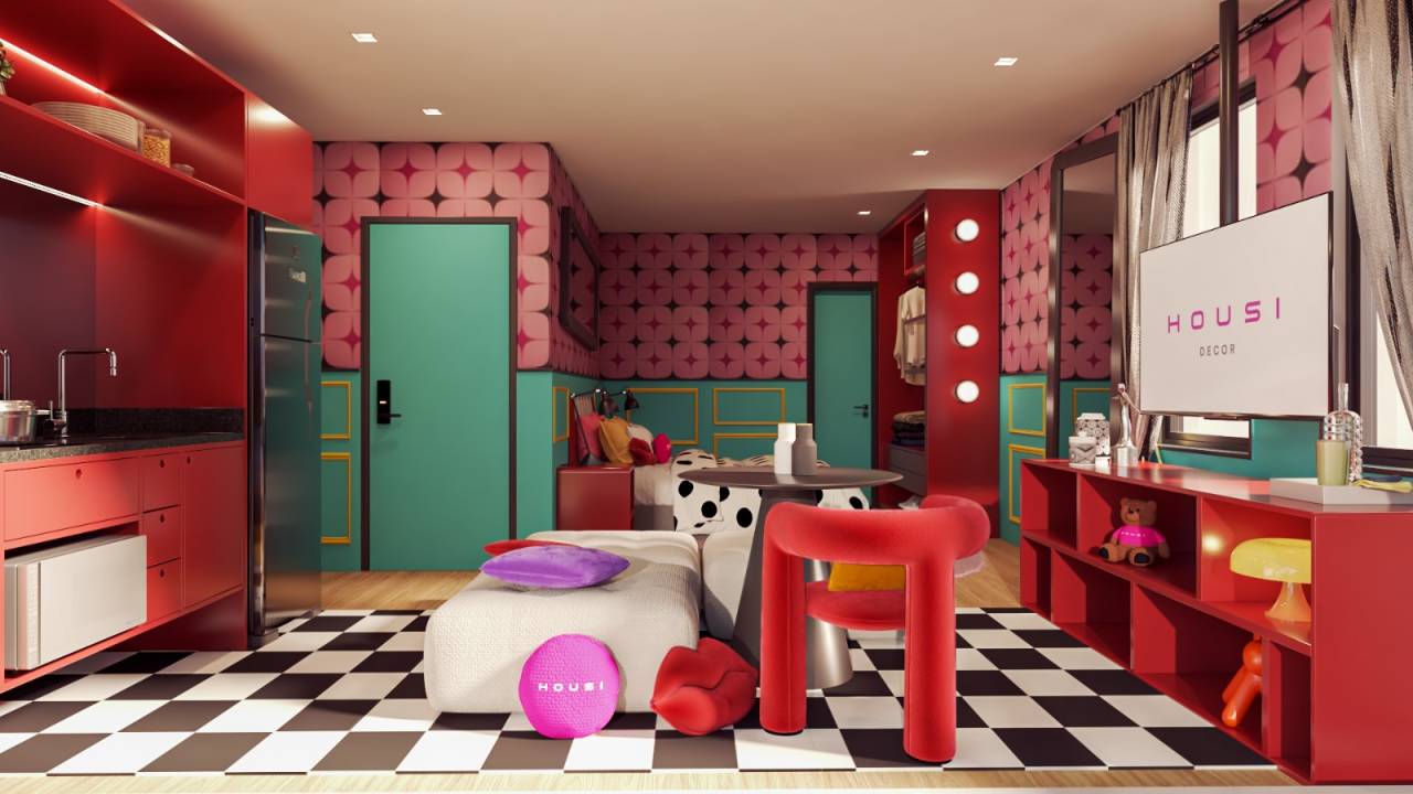 Apartamento decorado como BBB