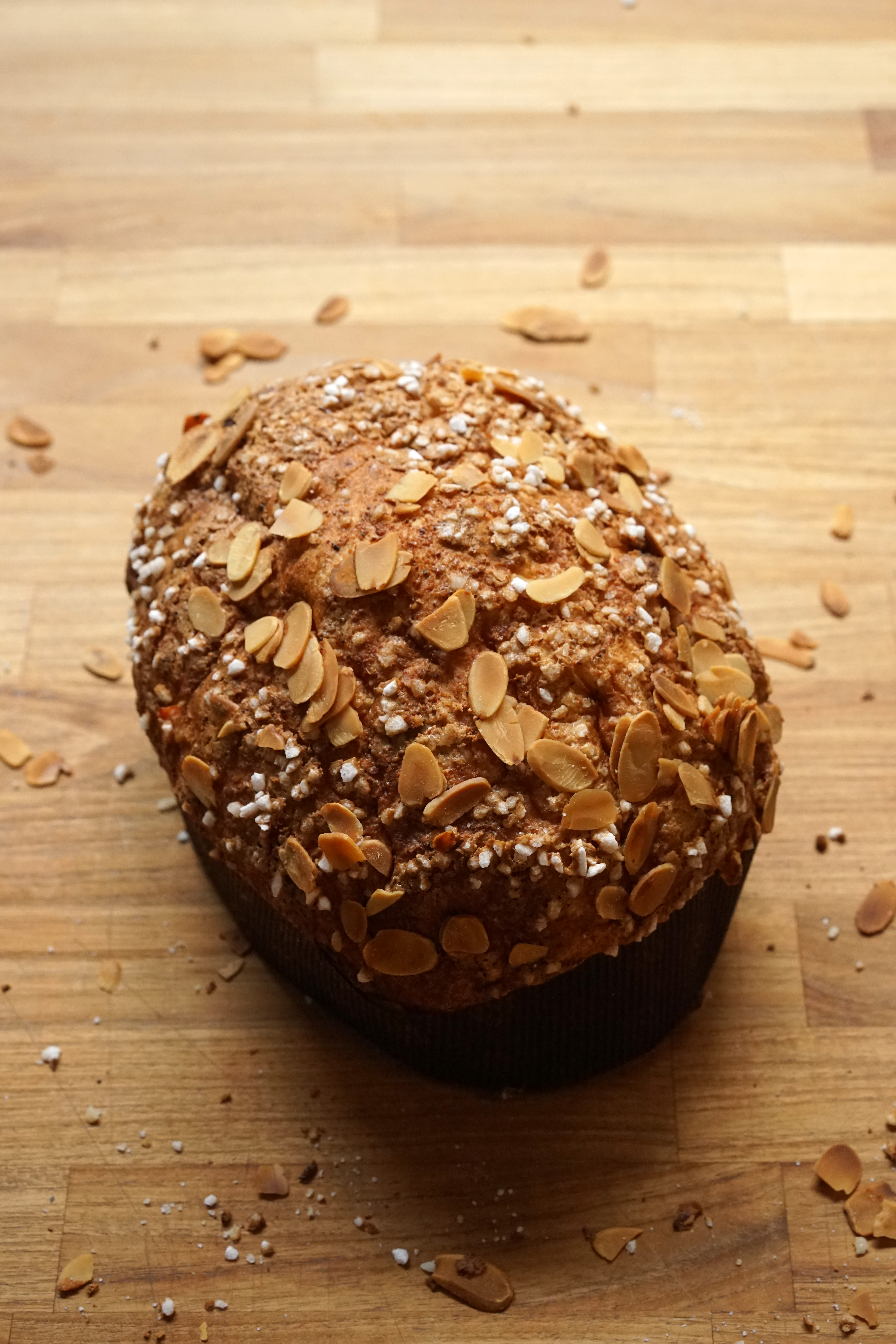 Colomba em cima de mesa de madeira