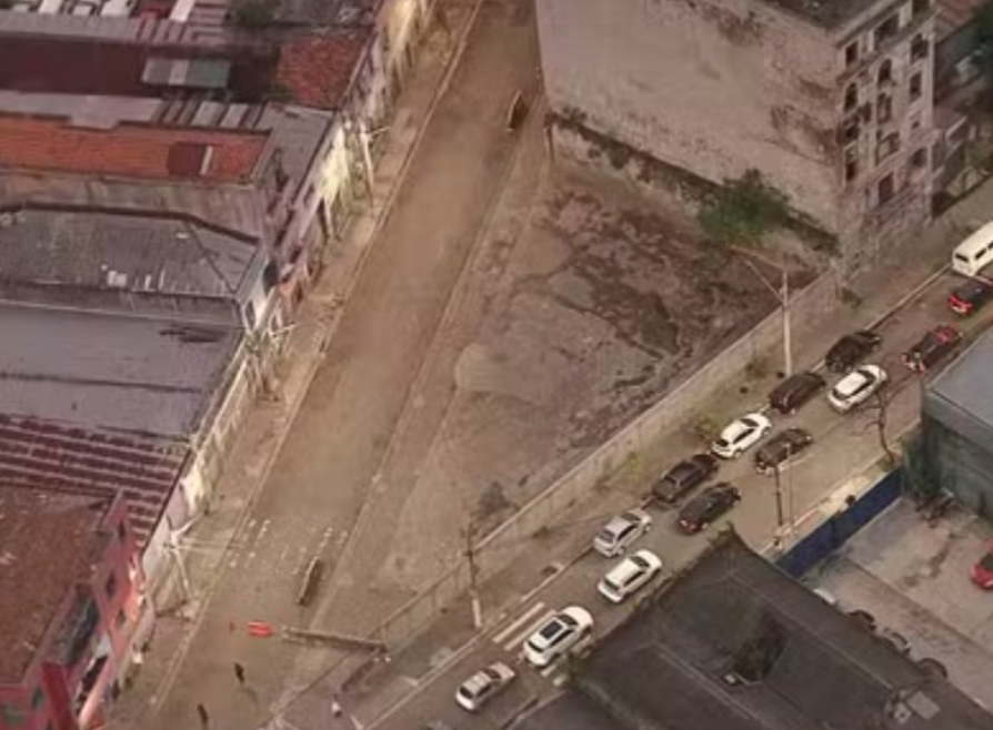 Vista de cima da Cracolândia