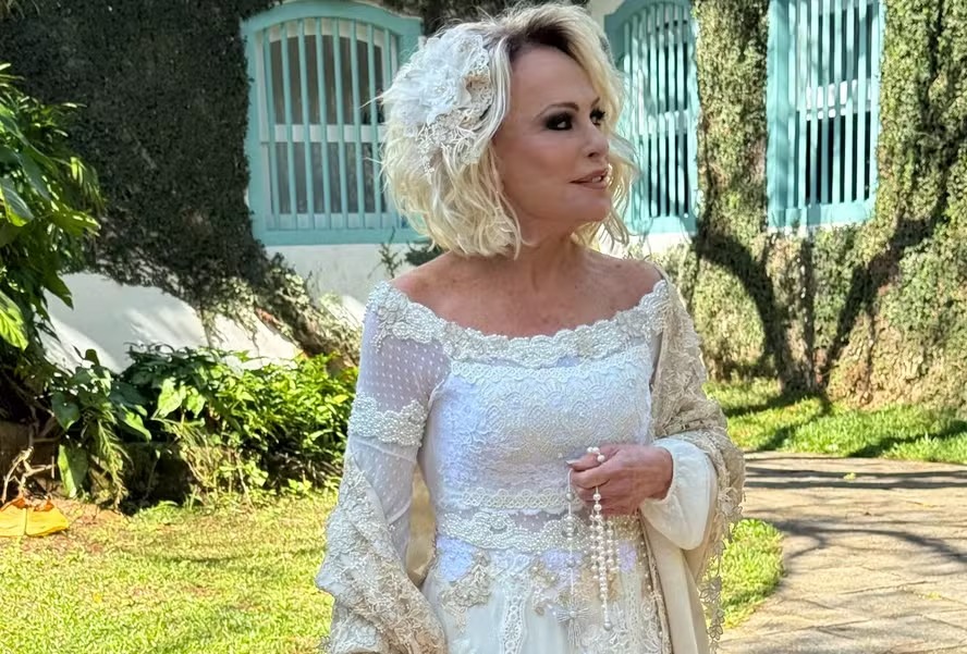 Ana Maria Braga renova votos de casamento no interior de SP