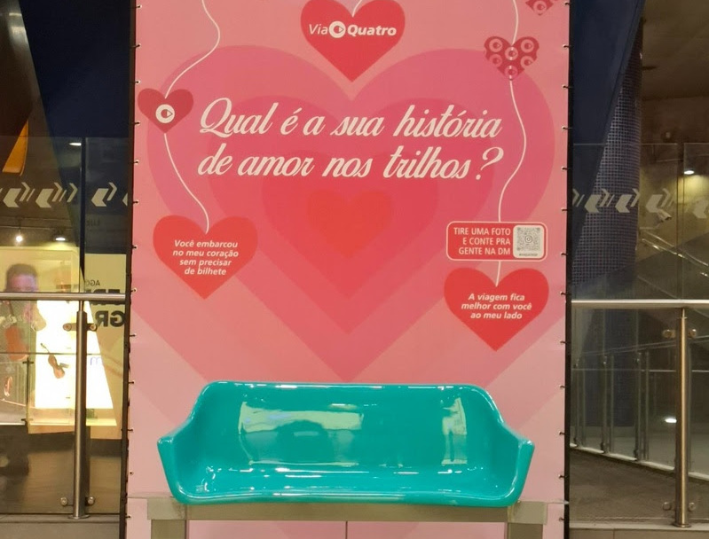 Estações do Metrô e trem fazem ação para promover Dia dos Namorados