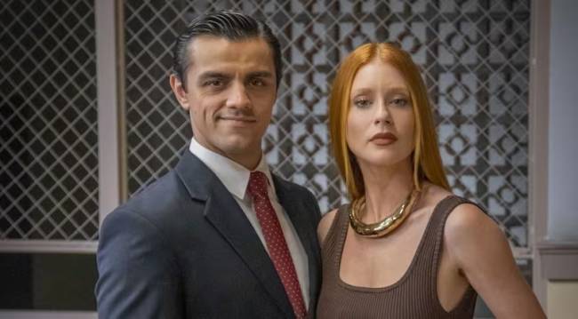 Daniel Cravinhos (Felipe Simas) e Suzane von Richthofen (Marina Ruy Barbosa) em 'Tremembé'