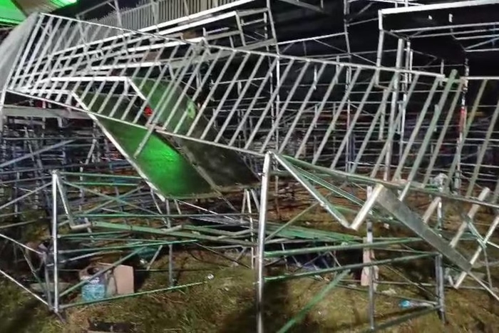 Desabamento de arquibancada em show no interior de SP deixa 60 feridos