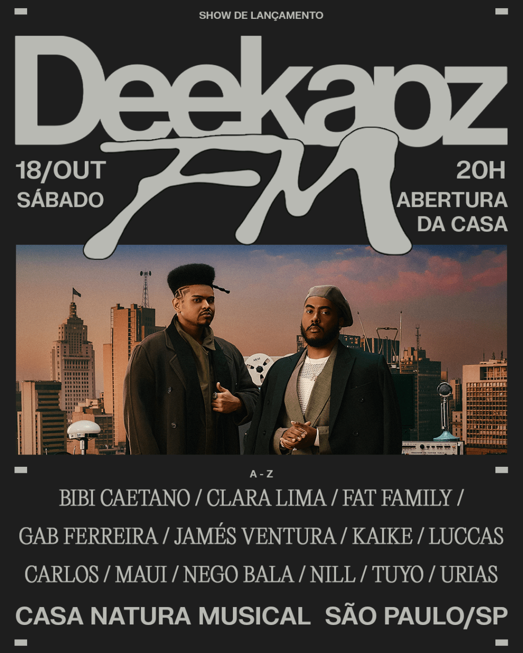 As participações do show: lançamento na Casa Natura Musical