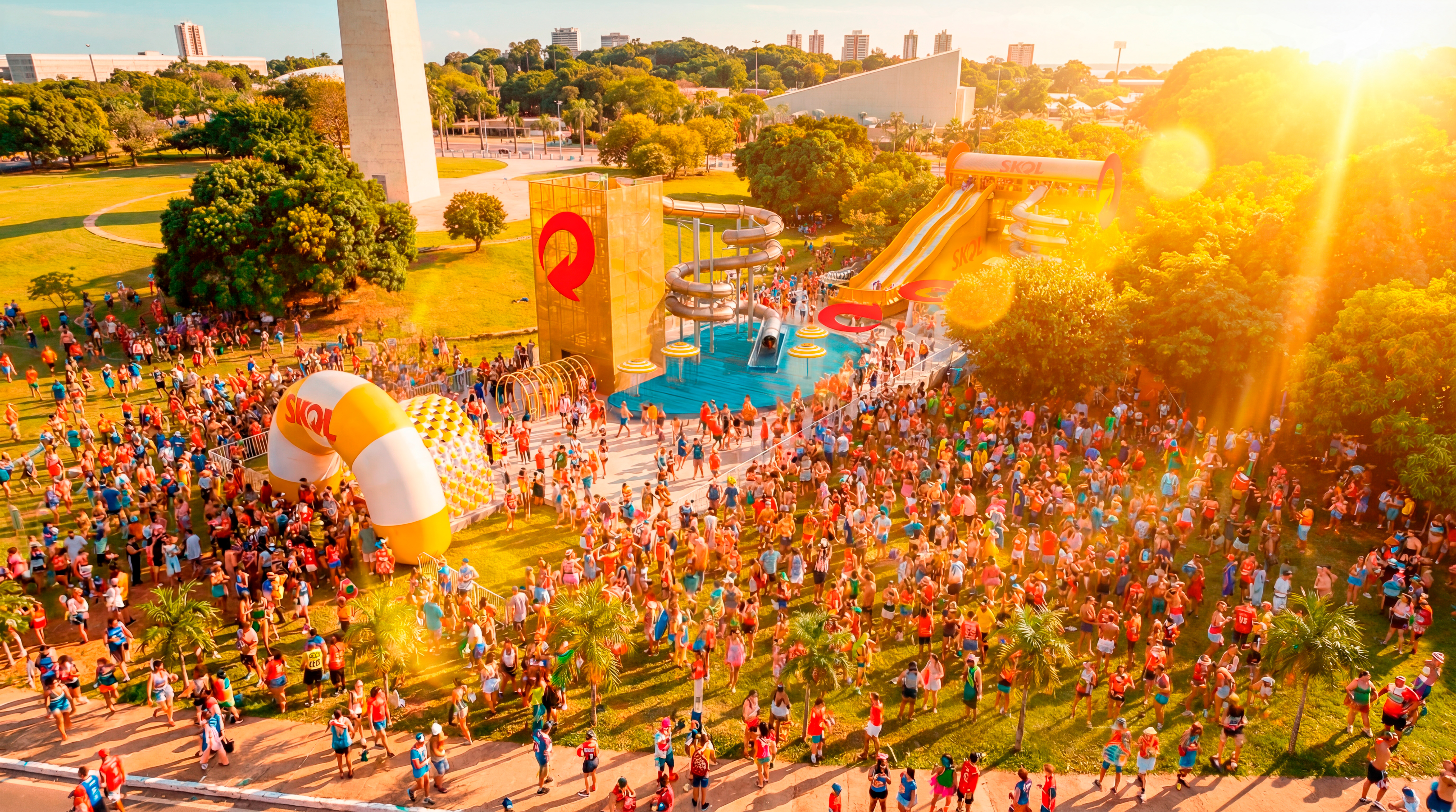 Como vai ser o parque aquático gratuito da Skol no Ibirapuera