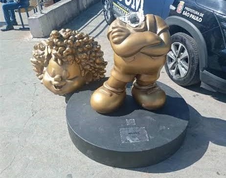 Prefeitura diz que estátua de Milena, da Turma da Mônica, não foi vandalizada em São Paulo